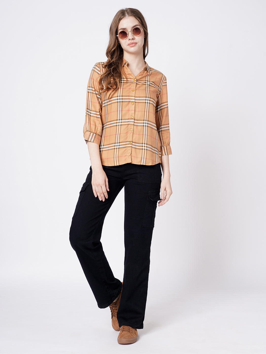 Women Black High-Rise Cargo