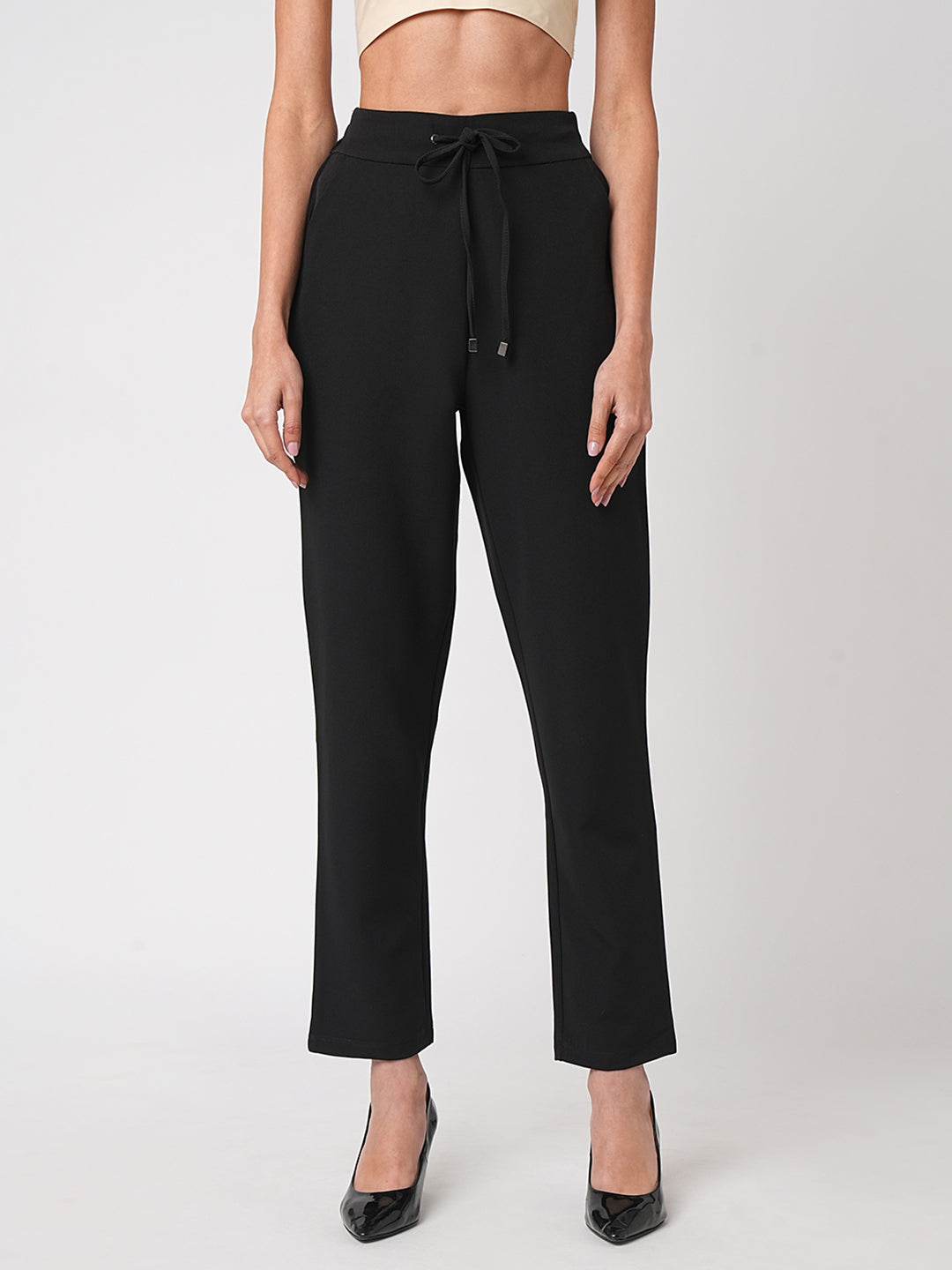 Women Mid-Rise Slim Fit Trousers