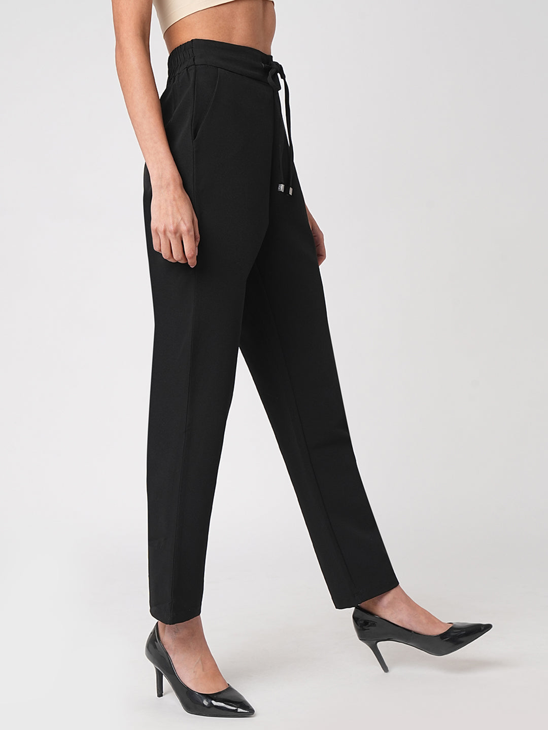 Women Mid-Rise Slim Fit Trousers