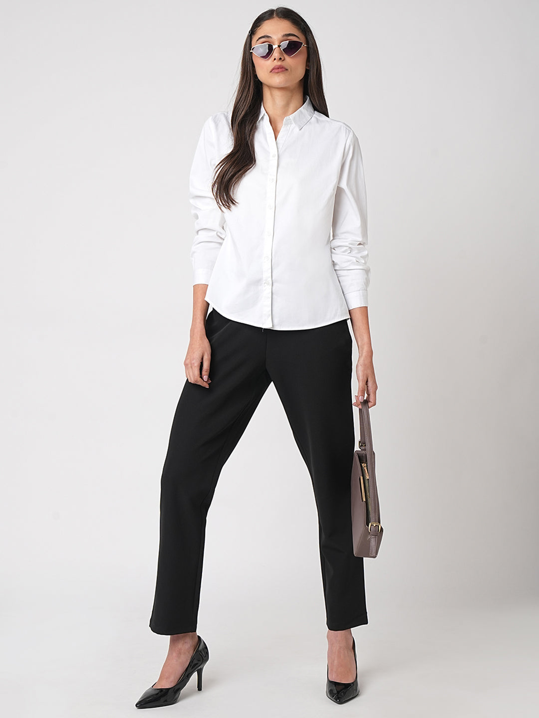 Women Mid-Rise Slim Fit Trousers