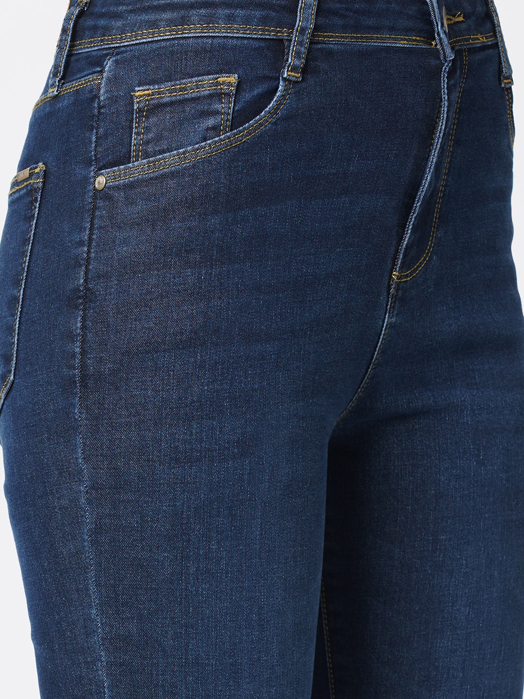 Women Blue Mini Flare Jeans