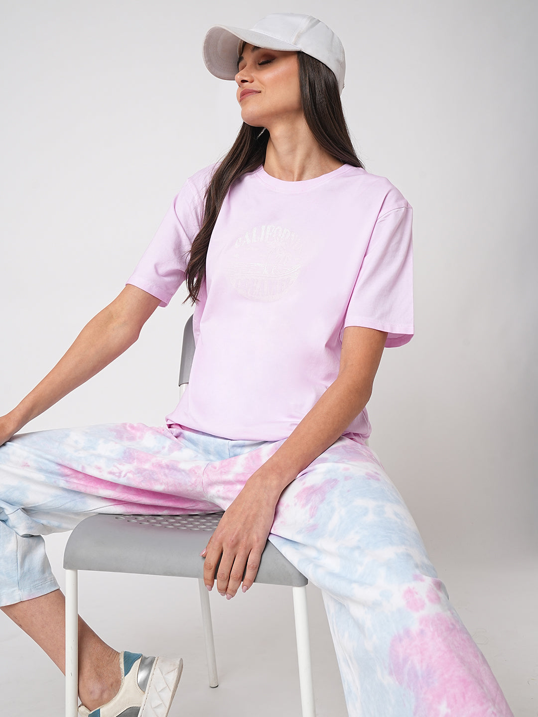 Women Lilac Cold Dye T-Shirt