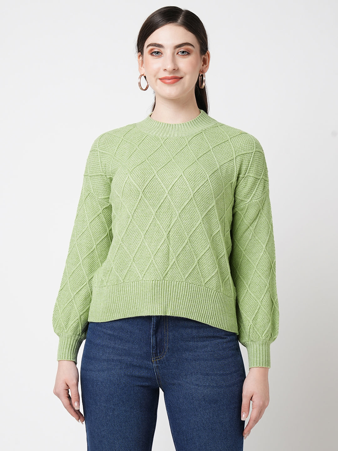 Women Jade Green Sweaters