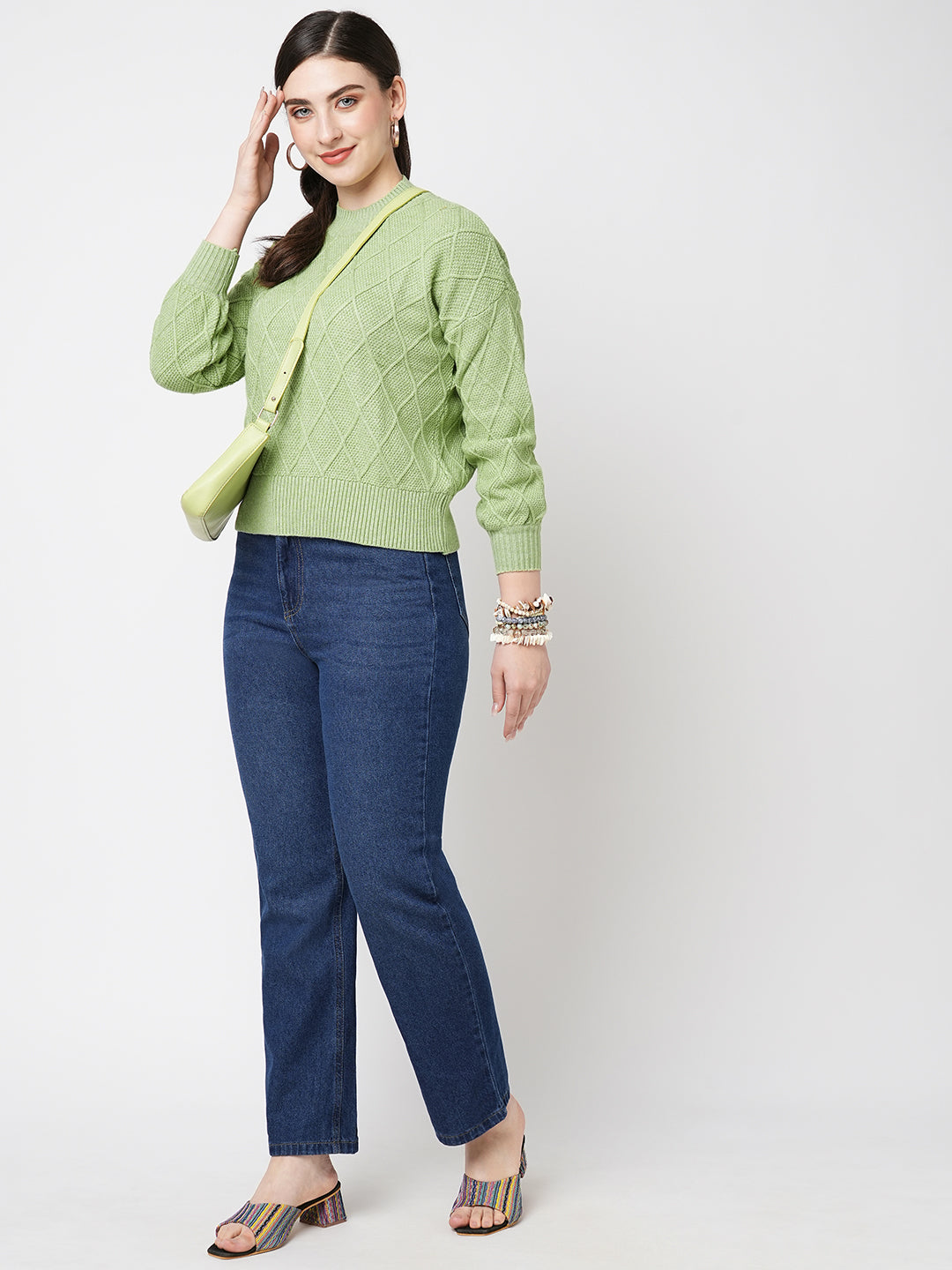 Women Jade Green Sweaters