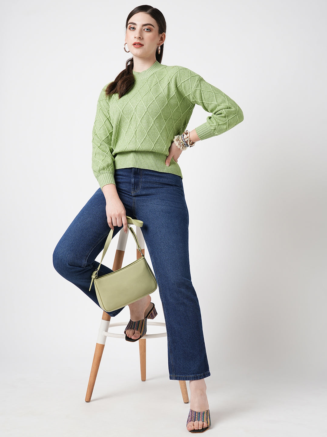 Women Jade Green Sweaters