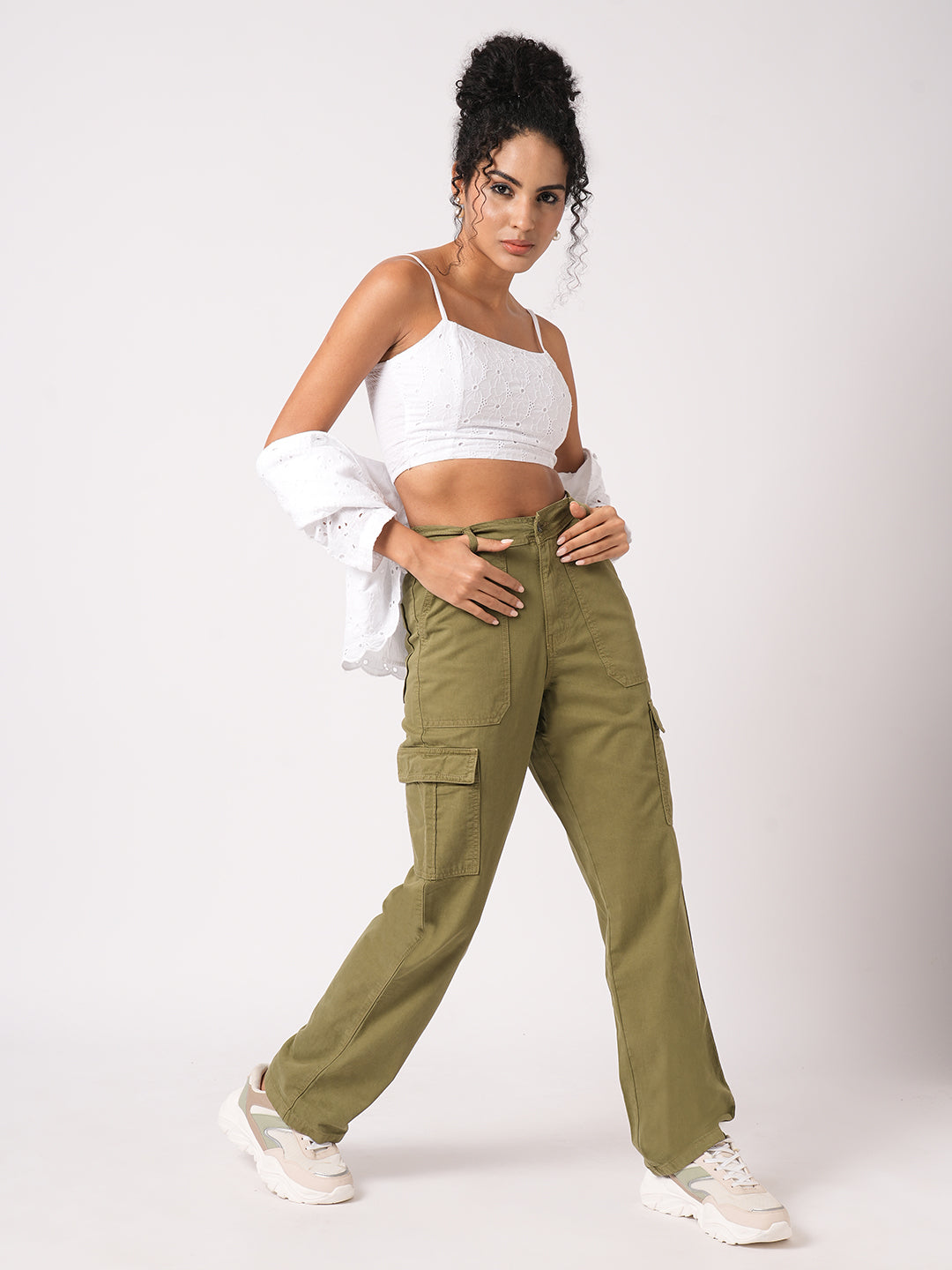 Women White Slim Fit Bustier Top