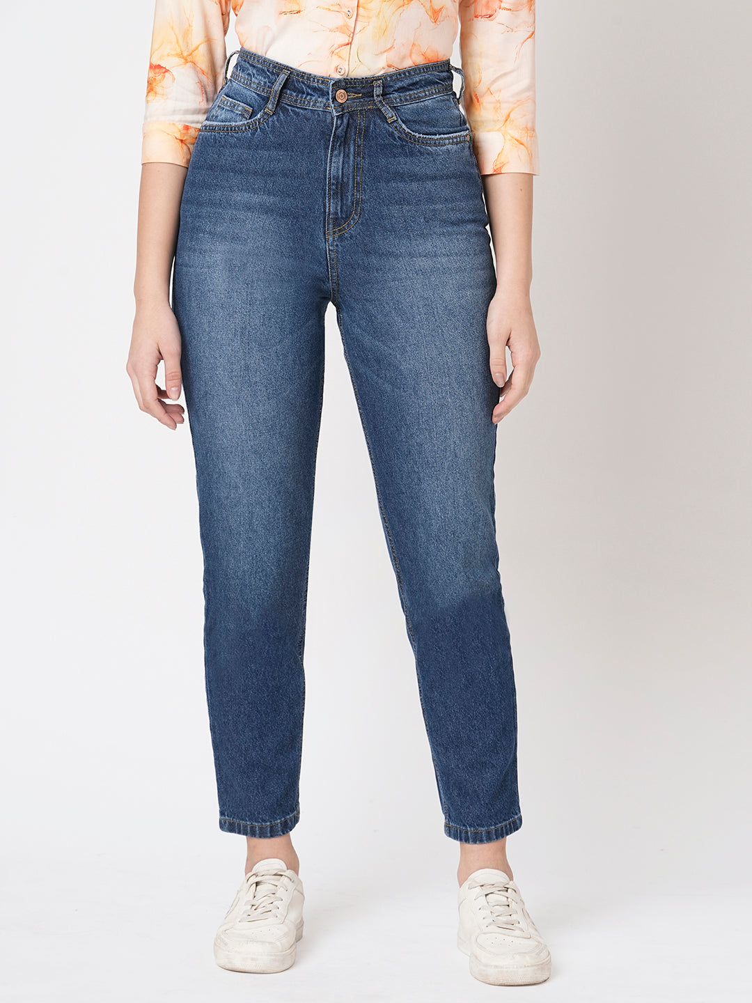 Women High-Rise Mom Fit Jeans