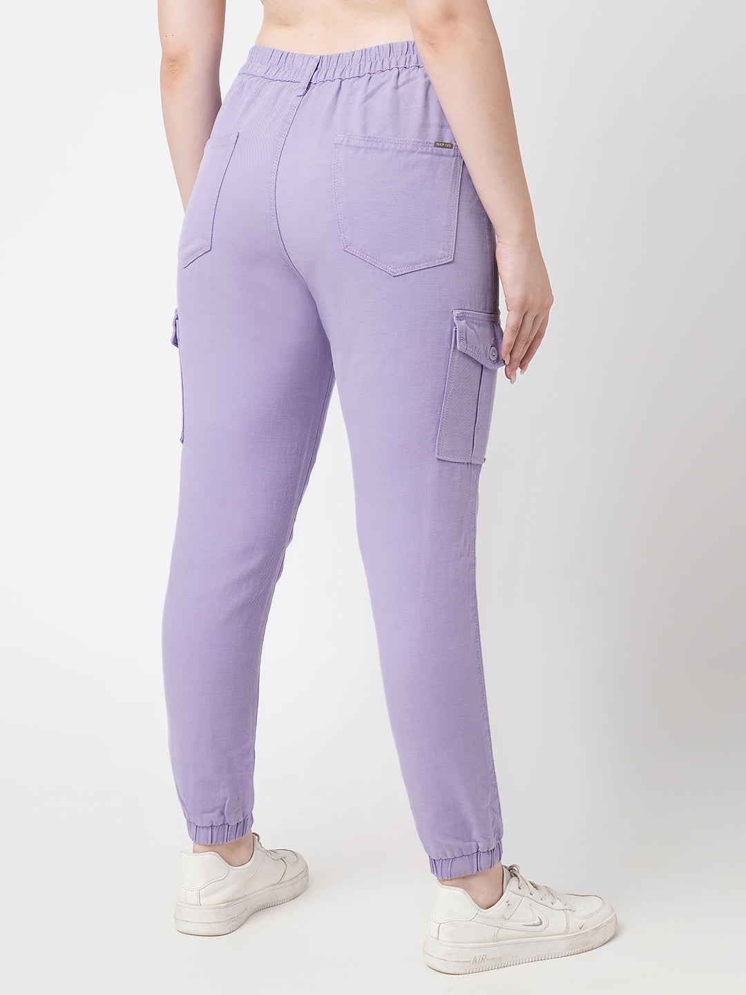 Women Lilac Mid-Rise Skinny Cargo