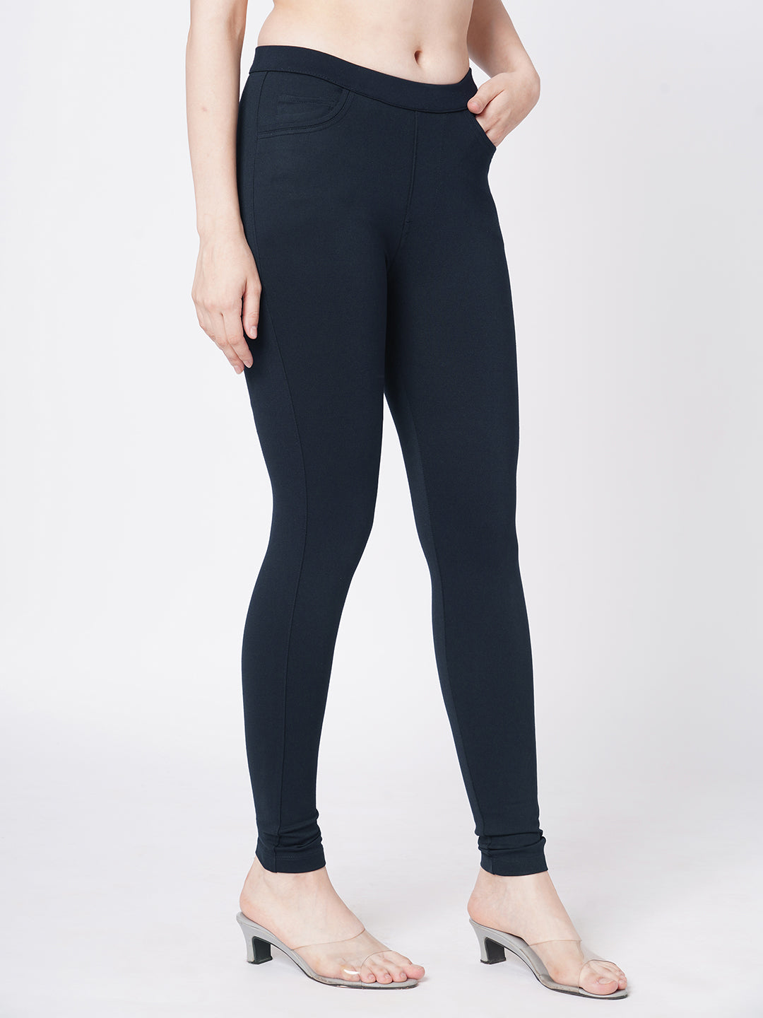 Women Navy Skinny Treggings