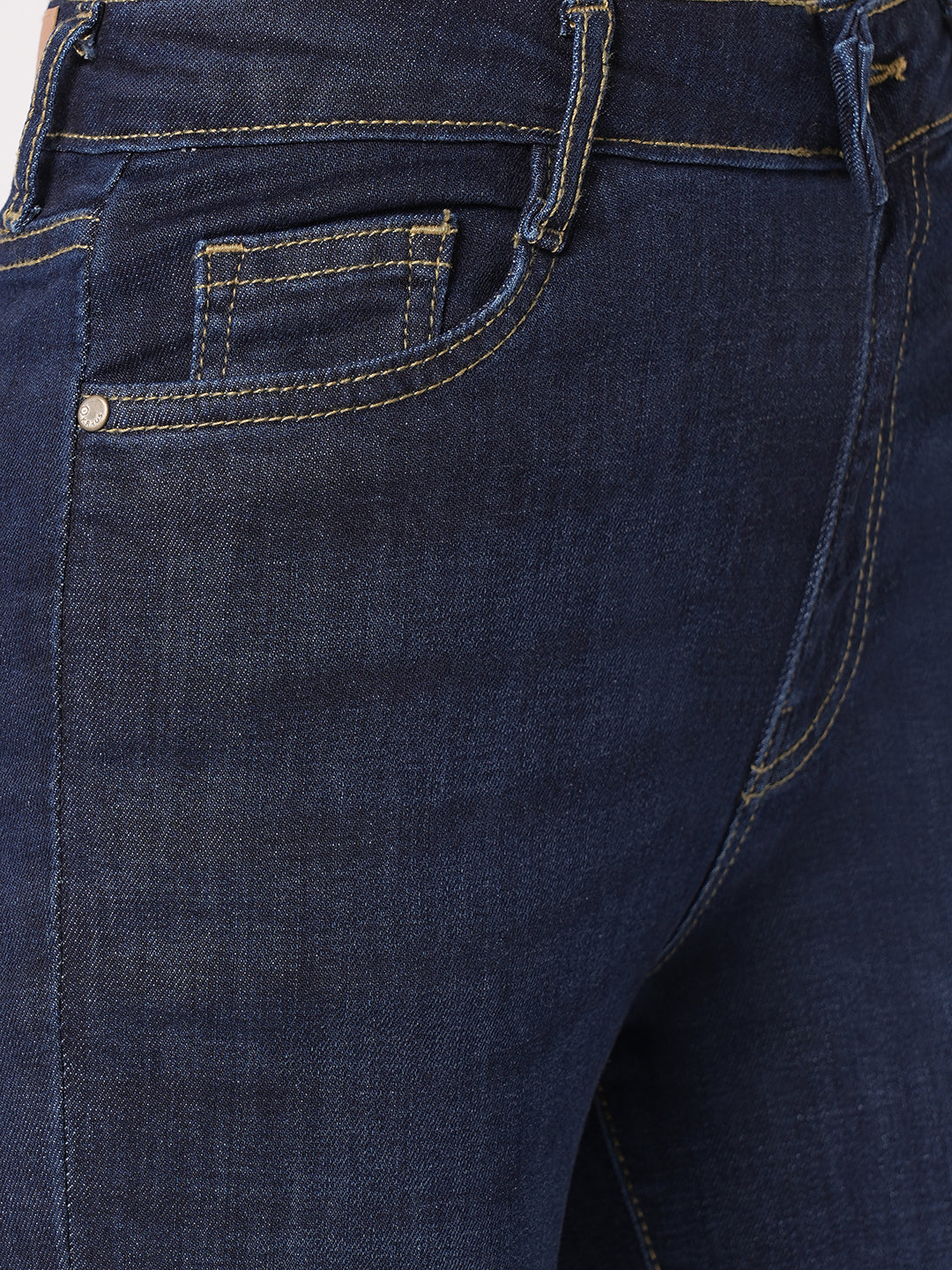Women Dark Blue Slim Straight Fit Jeans
