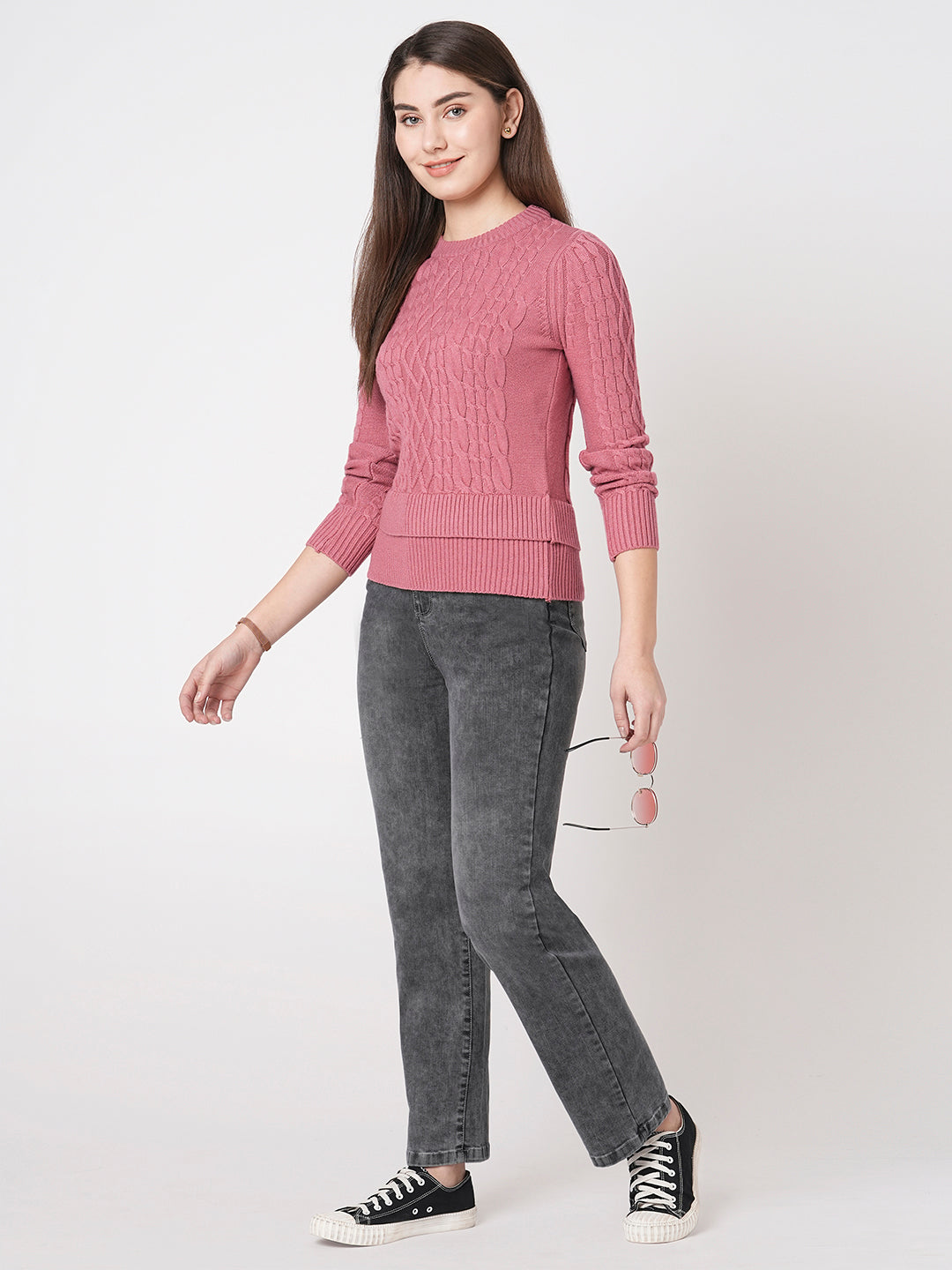 Women Grey High-Rise Relax Straight Jeans