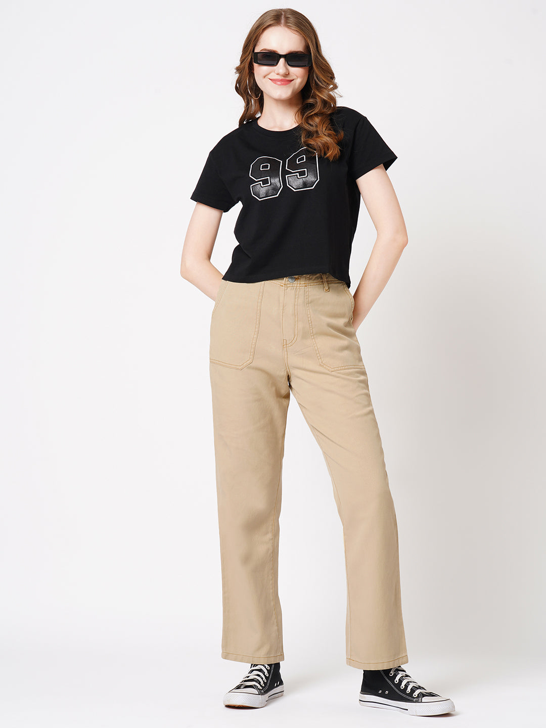 Women Granola High-Rise Straight Fit Jeans