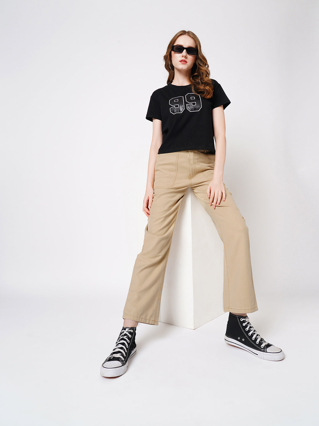 Women Granola High-Rise Straight Fit Jeans
