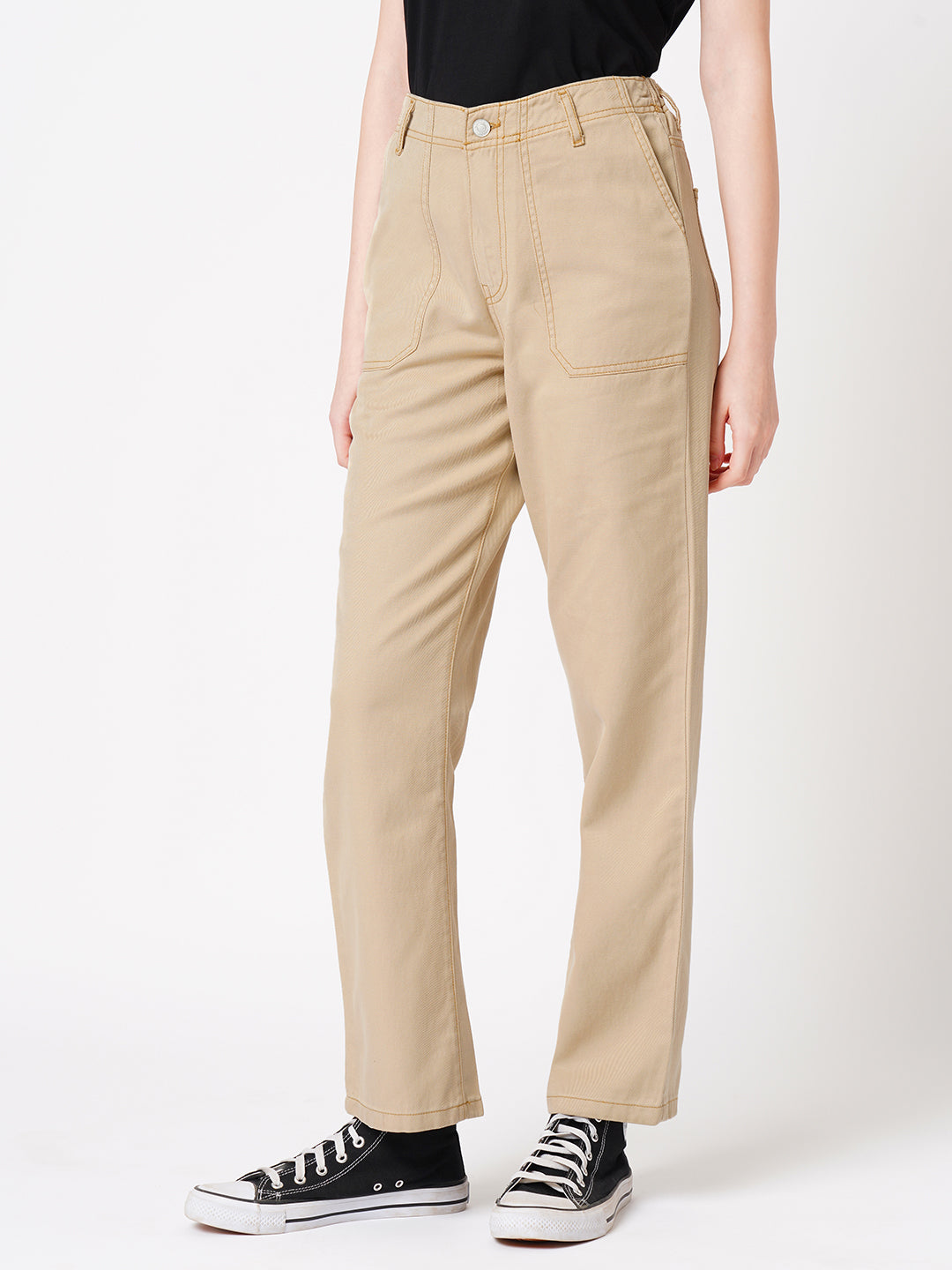 Women Granola High-Rise Straight Fit Jeans