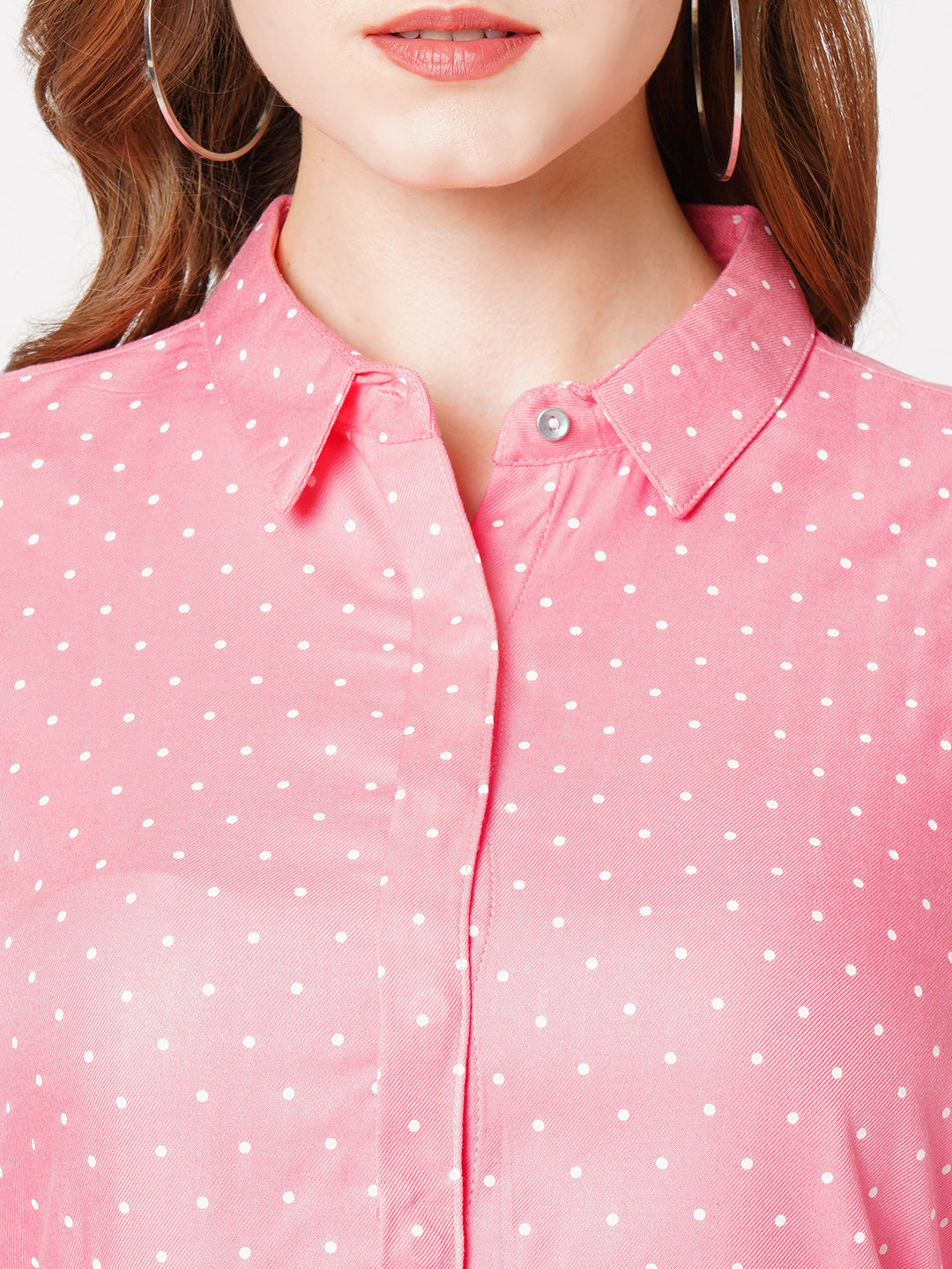Women Polka Dot Printed Casual Shirt