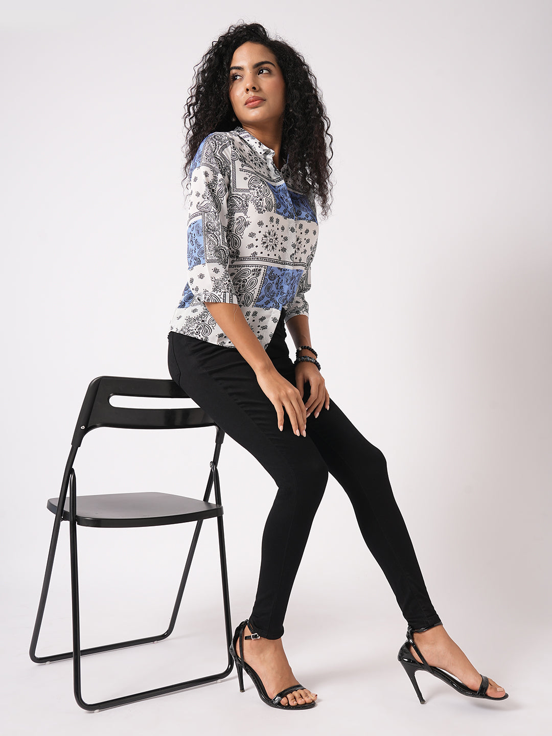 Women Black Sky High-Rise Skinny Fit Jeans