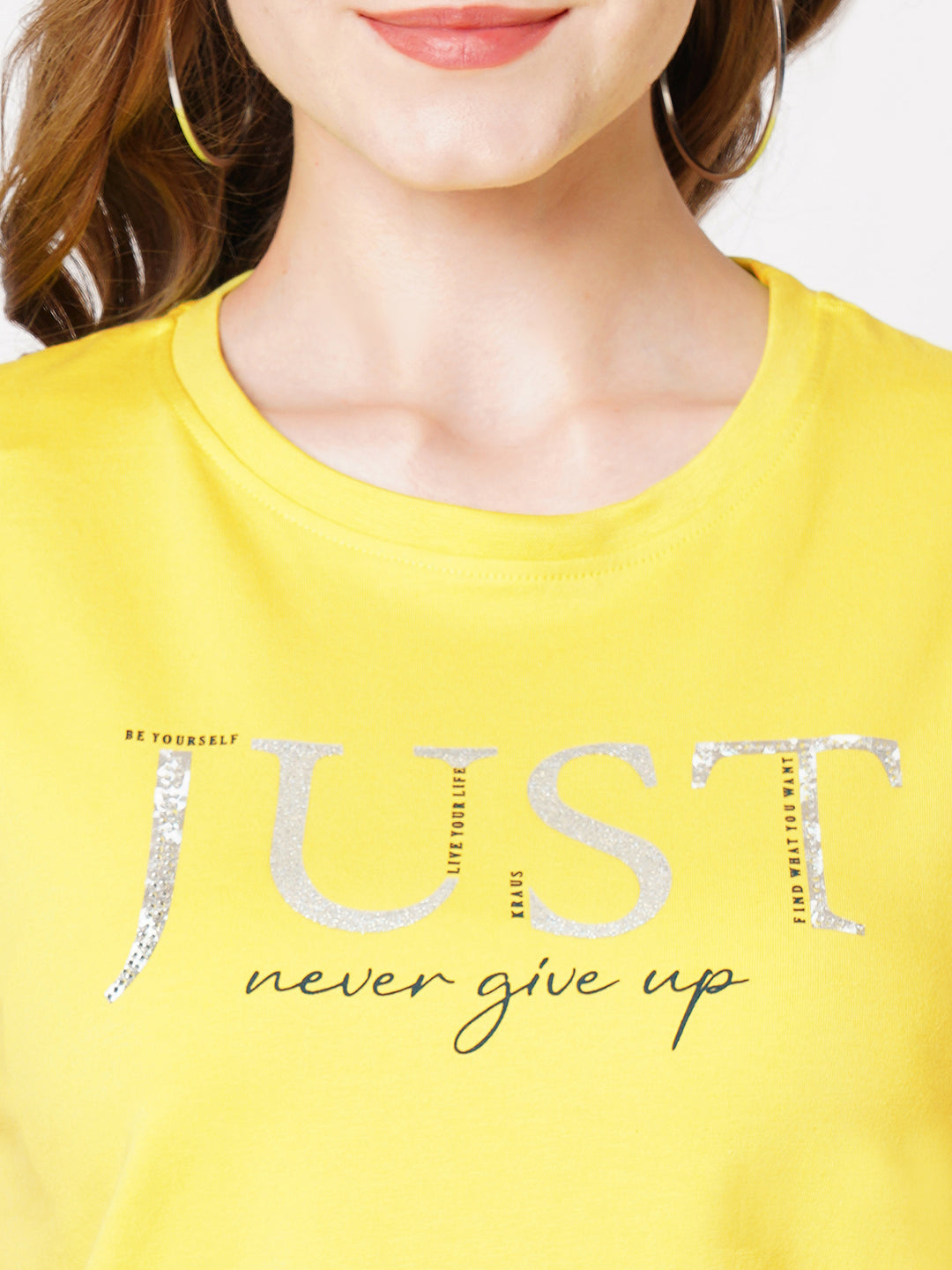 Women Lime Crop Tees