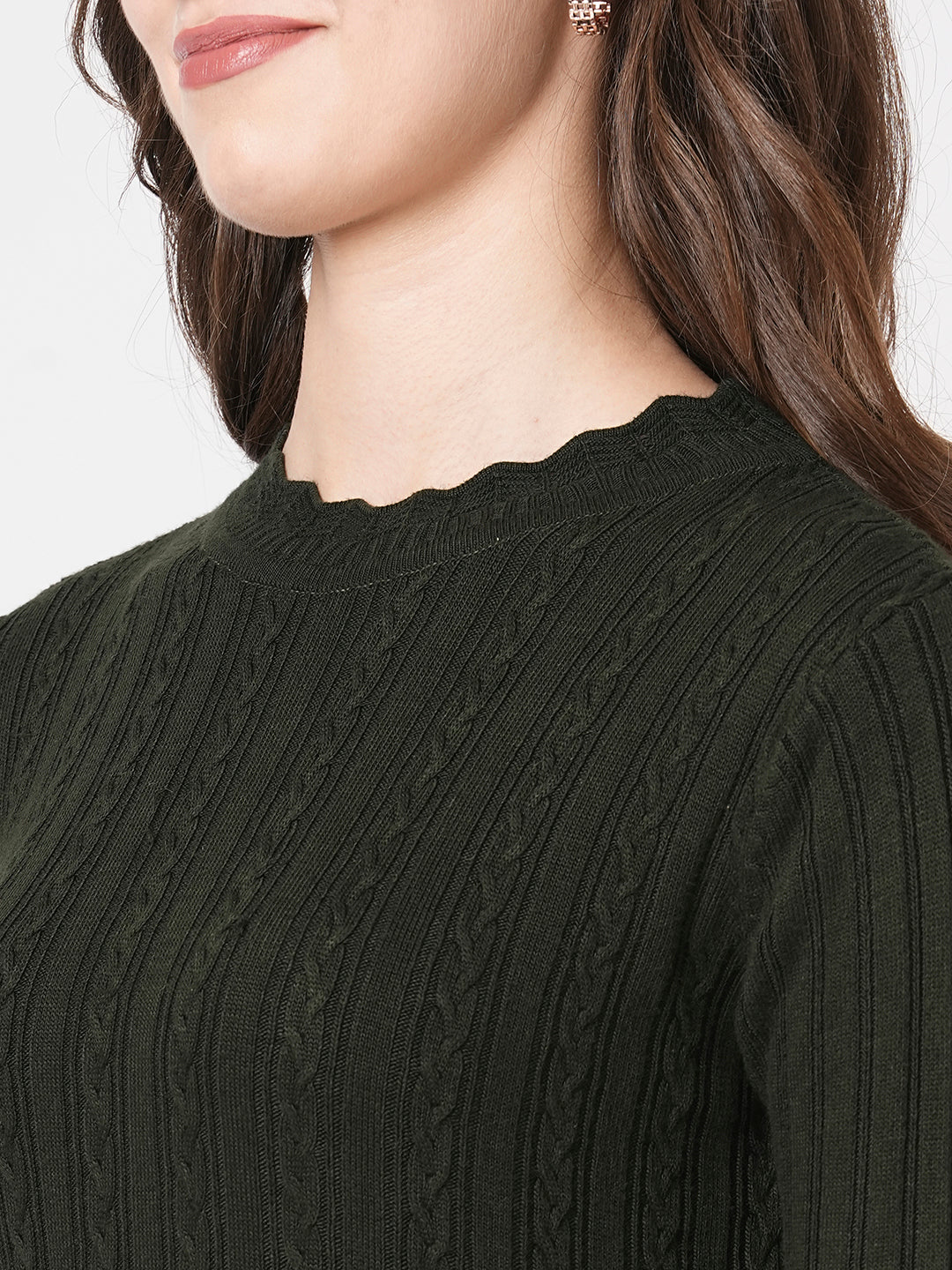 Women Solid Casual Wear Sweater