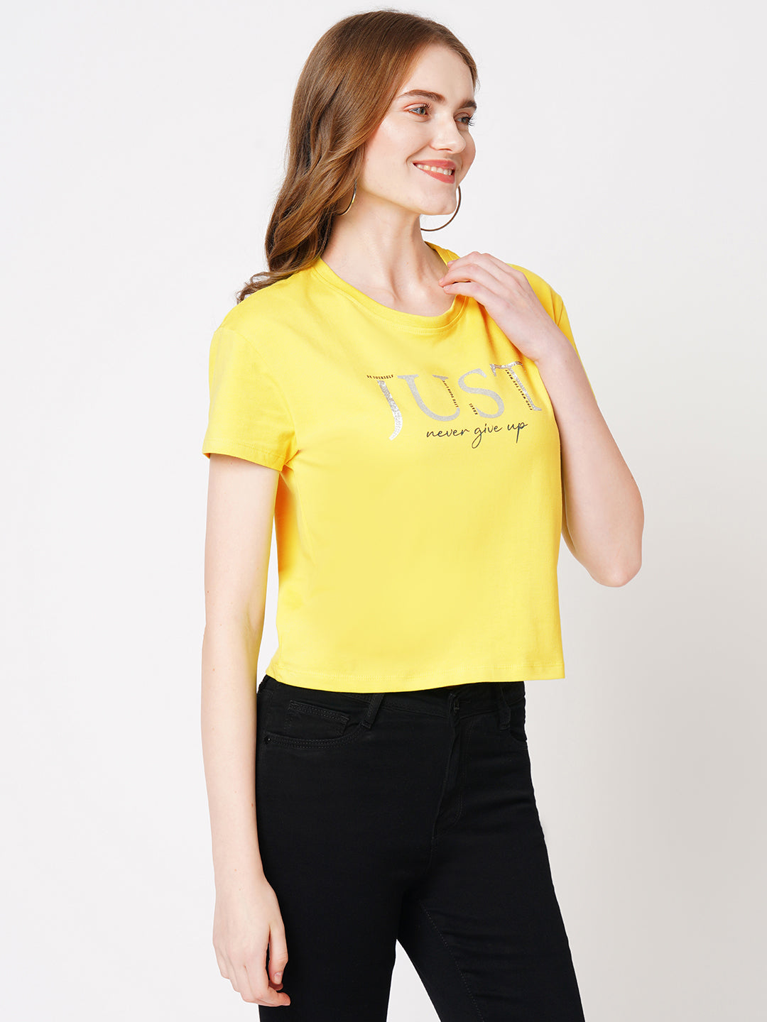 Women Lime Graphic Tees
