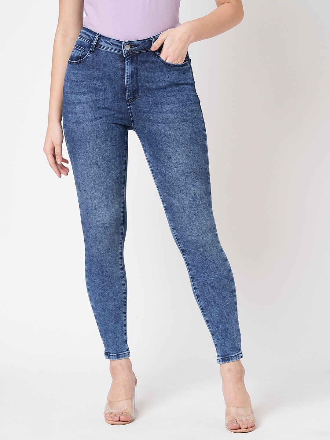 Women Sky High-Rise Skinny Fit Jeans