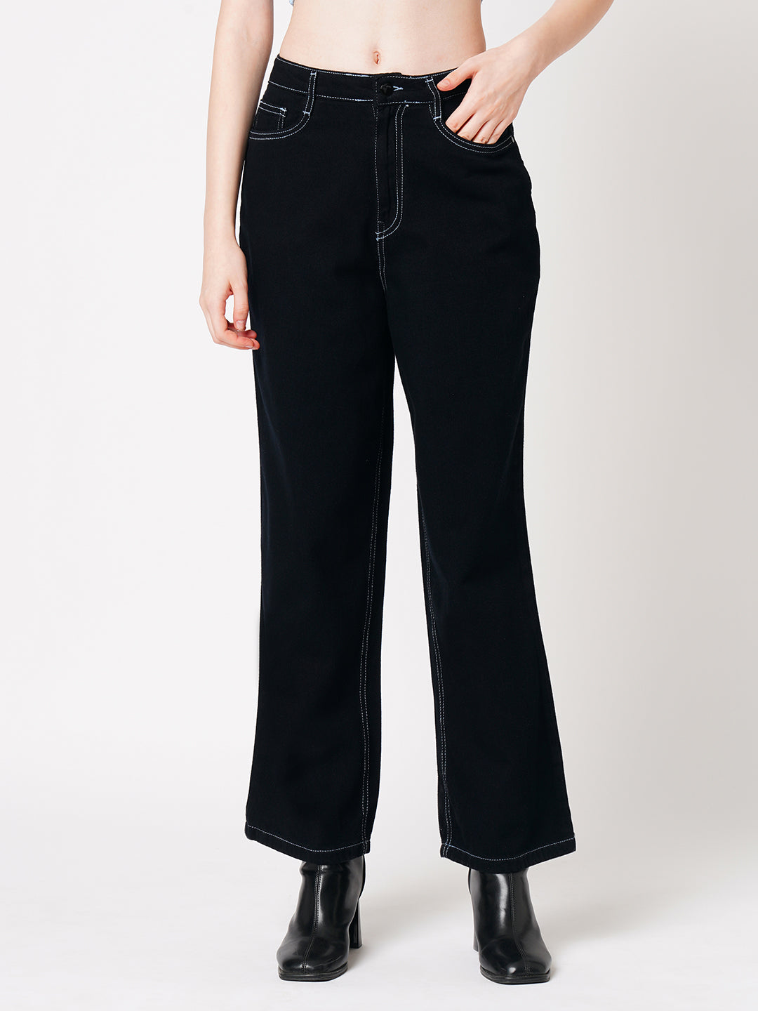 Women High-Rise Wide Leg Jeans