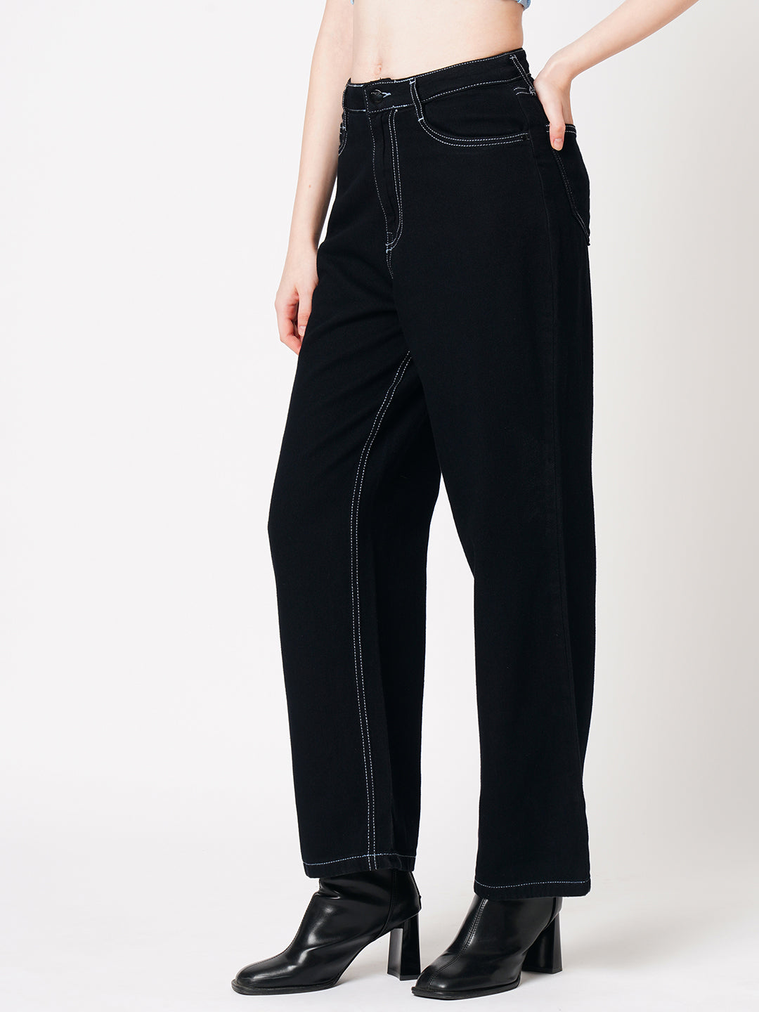 Women High-Rise Wide Leg Jeans