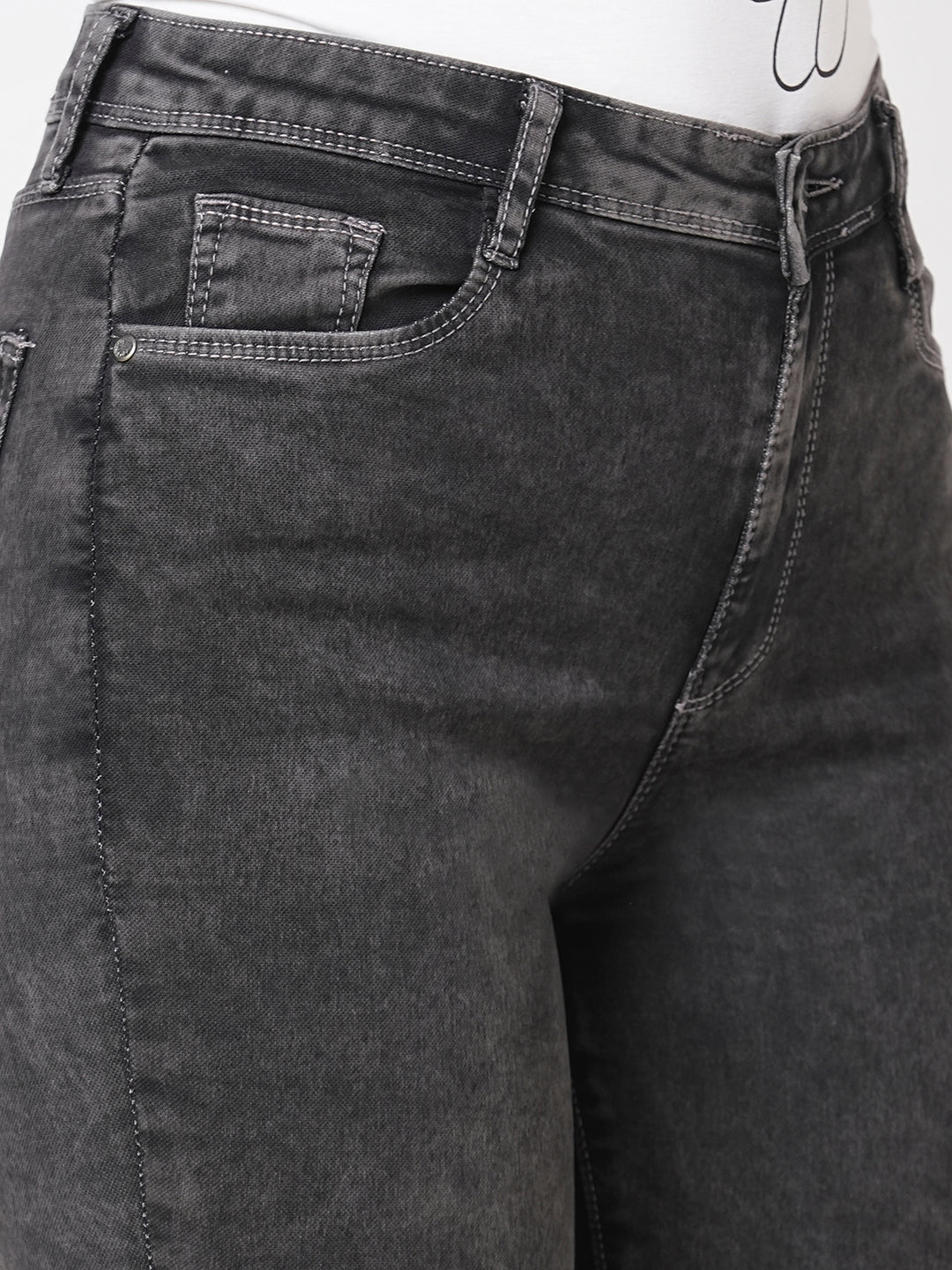 Women Grey Super High-Rise Super Skinny Jeans