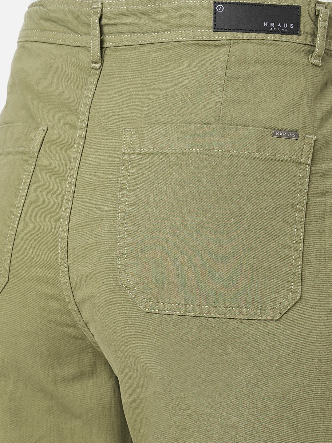 Women Olive High-Rise Loose Straight Fit Jeans