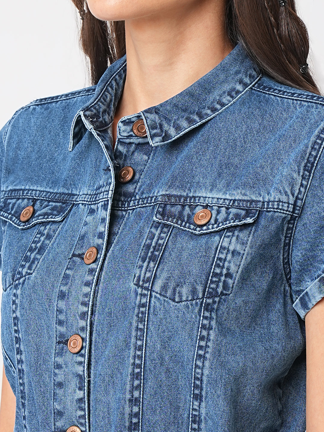 Women Blue Denim Dress