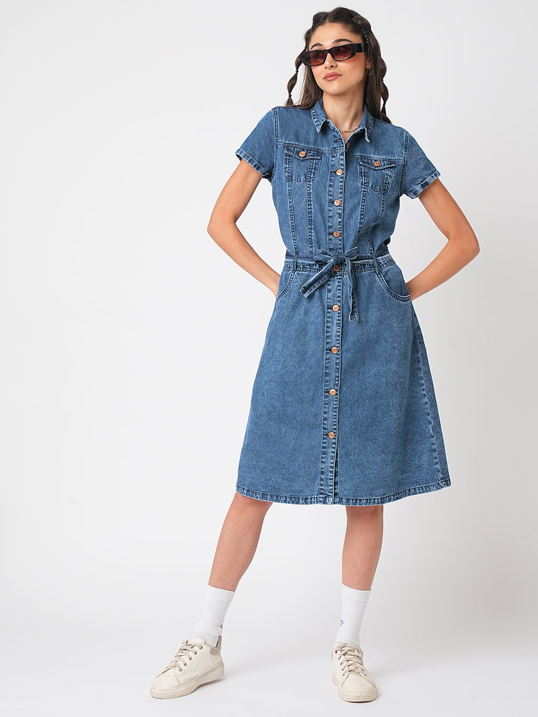 Women Blue Denim Dress
