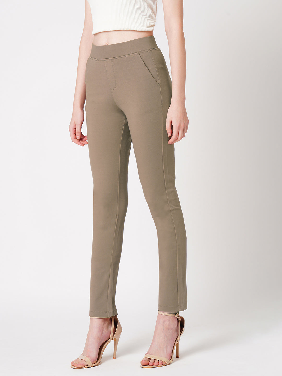 Women High-Rise Straight Treggings