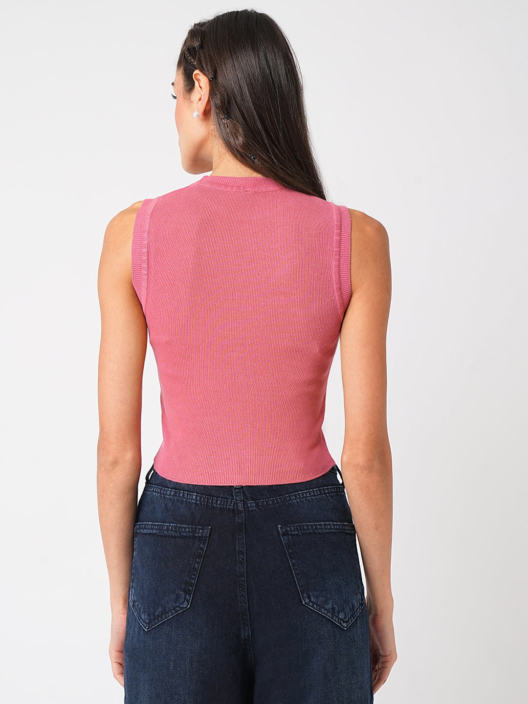 Women Blush Pink Flat Knit