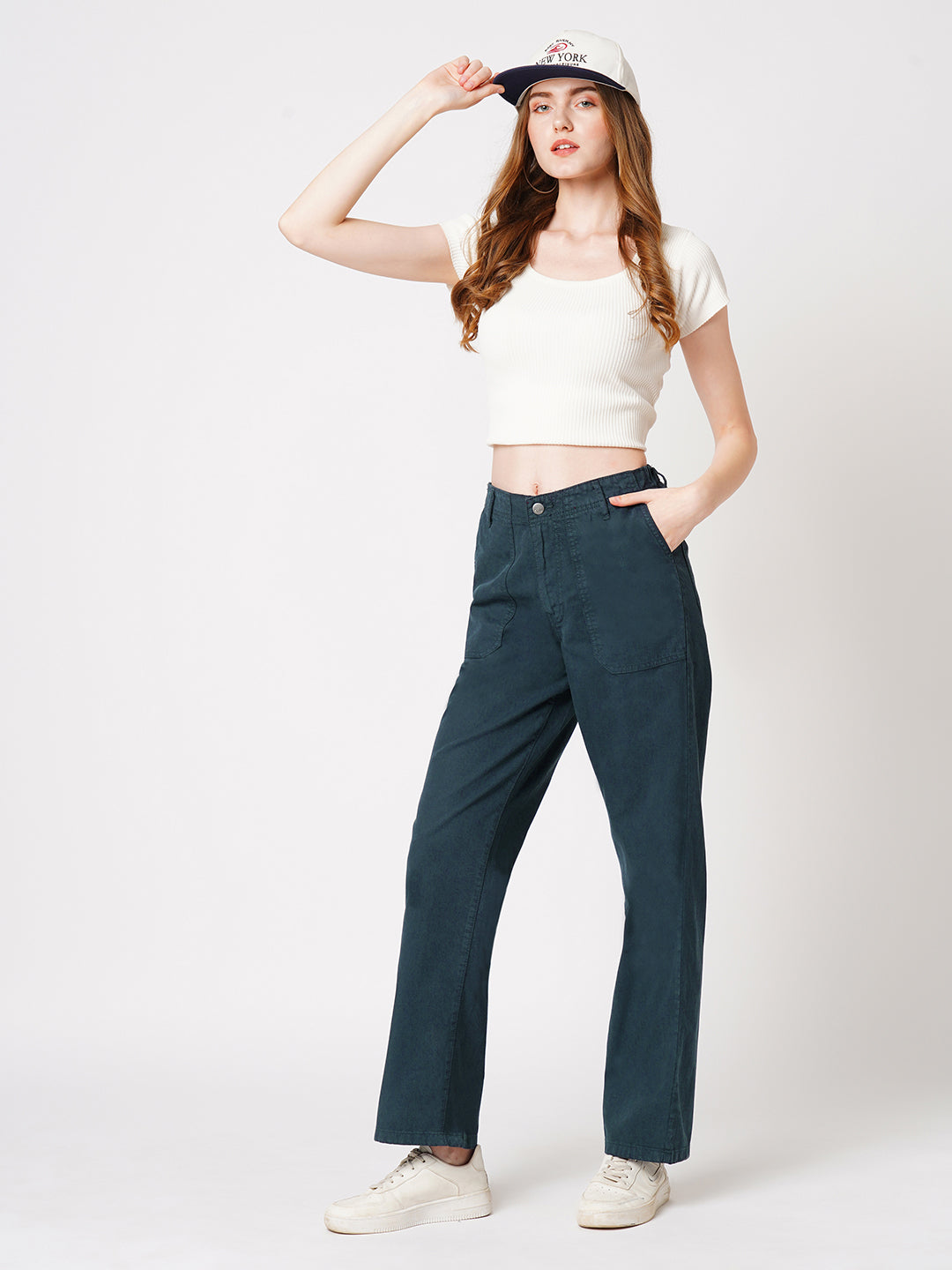 Women High-Rise Loose Straight Jeans
