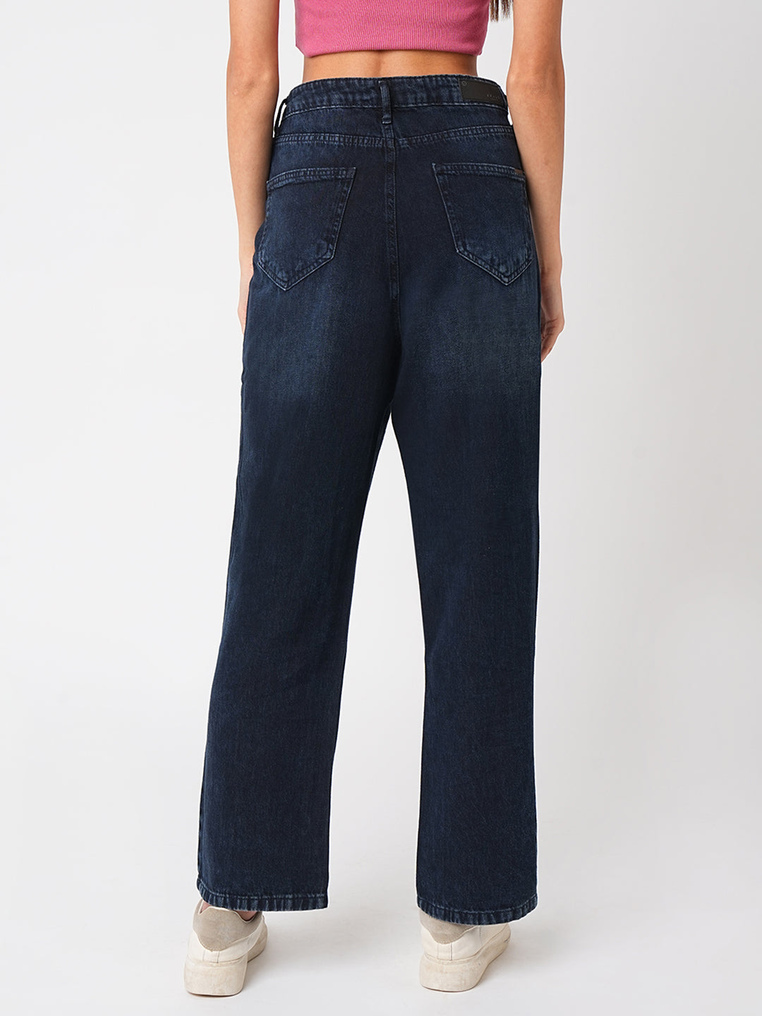 Women High-Rise Loose Straight Jeans