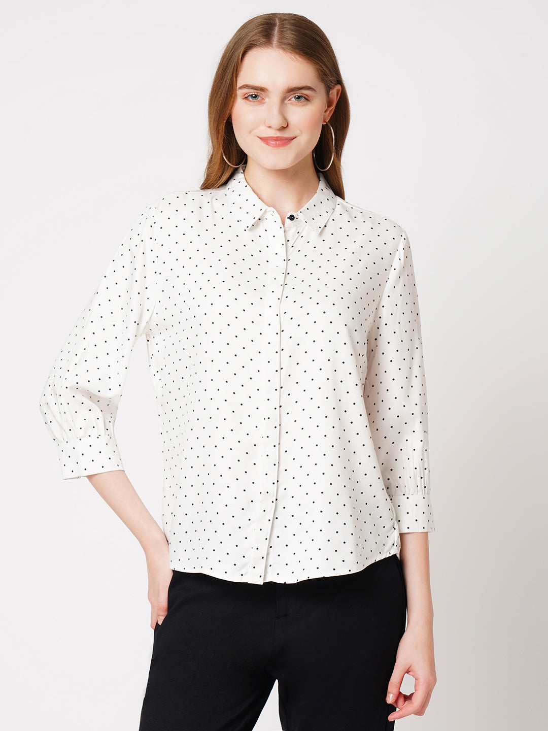Women Polka Dot Printed Shirt