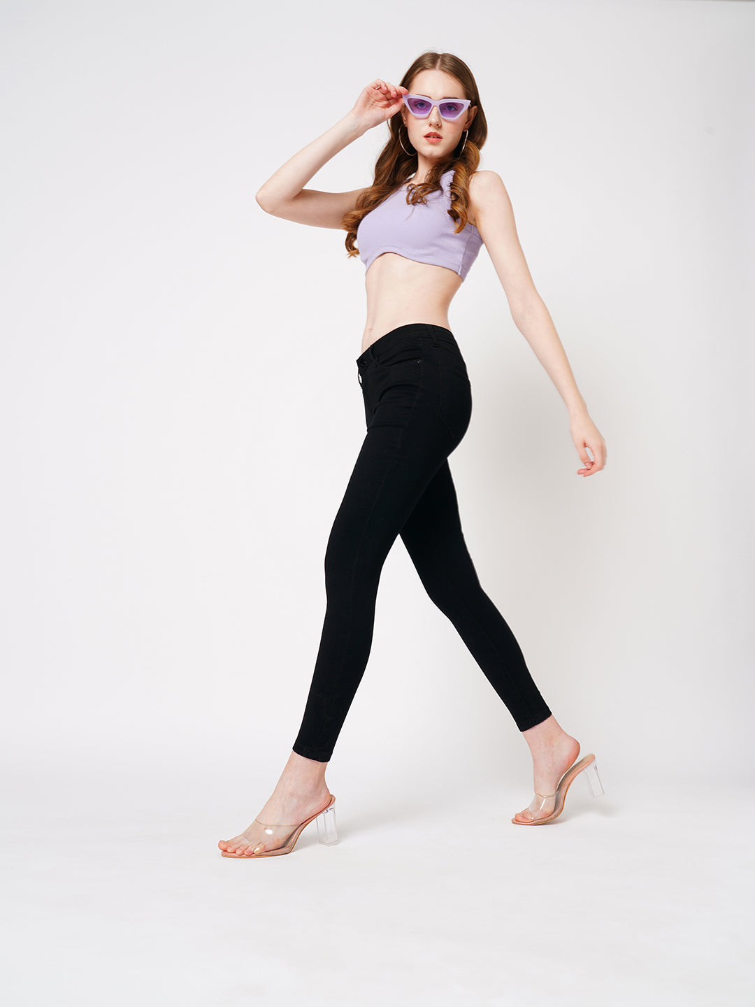 Women Sky High-Rise Skinny Fit Jeans