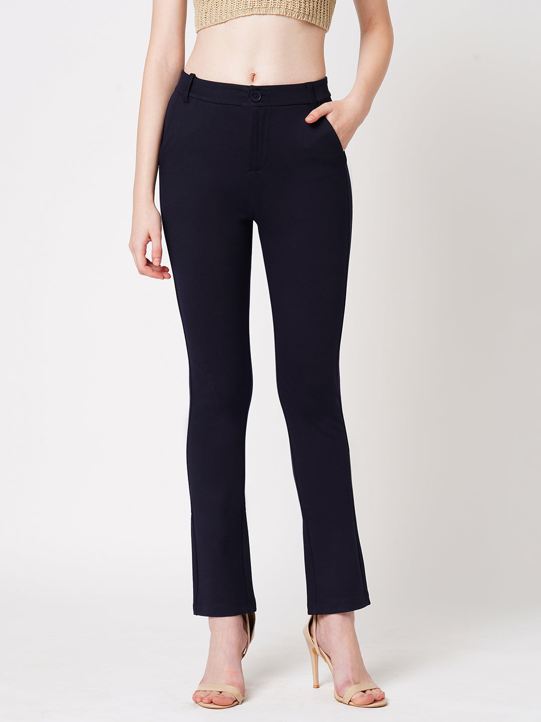 Women High-Rise Straight Treggings