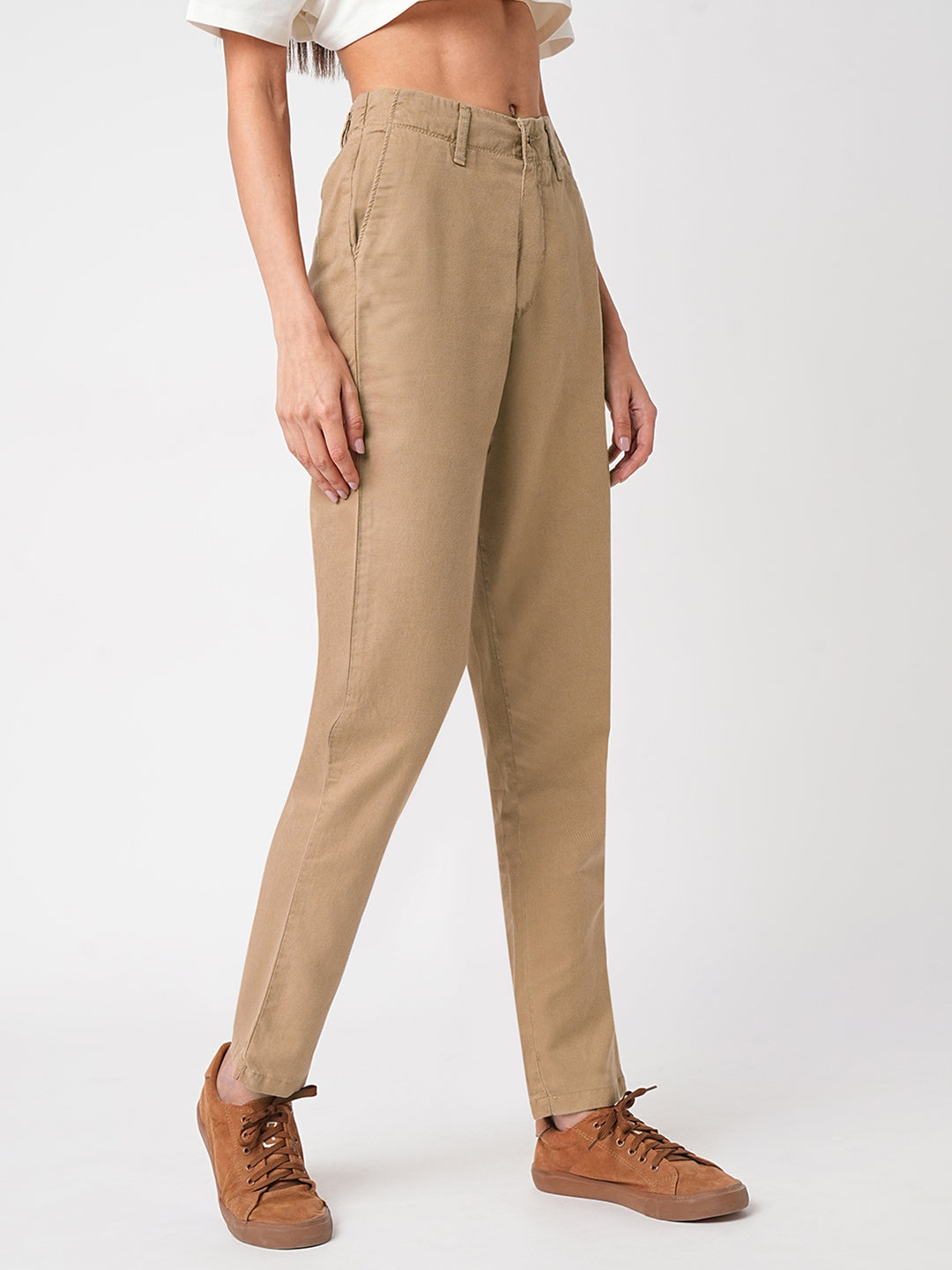Women Nutshell Mid-Rise Slim Fit Trouser