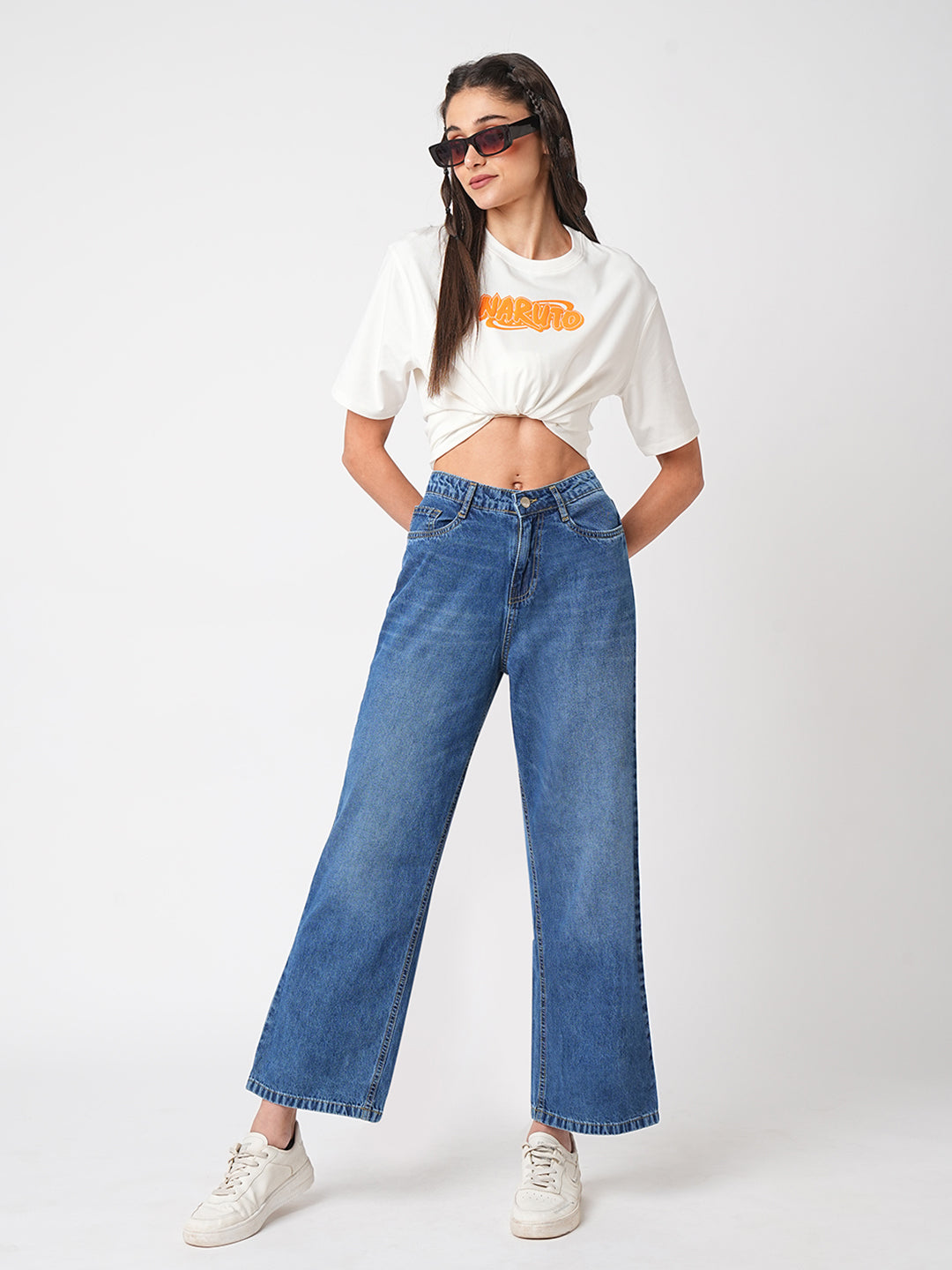 Women High-Rise Wide Leg Jeans