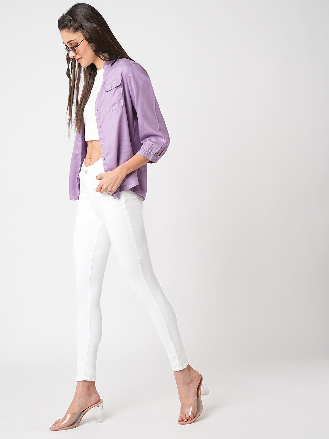 Women White High-Rise Skinny Jeans