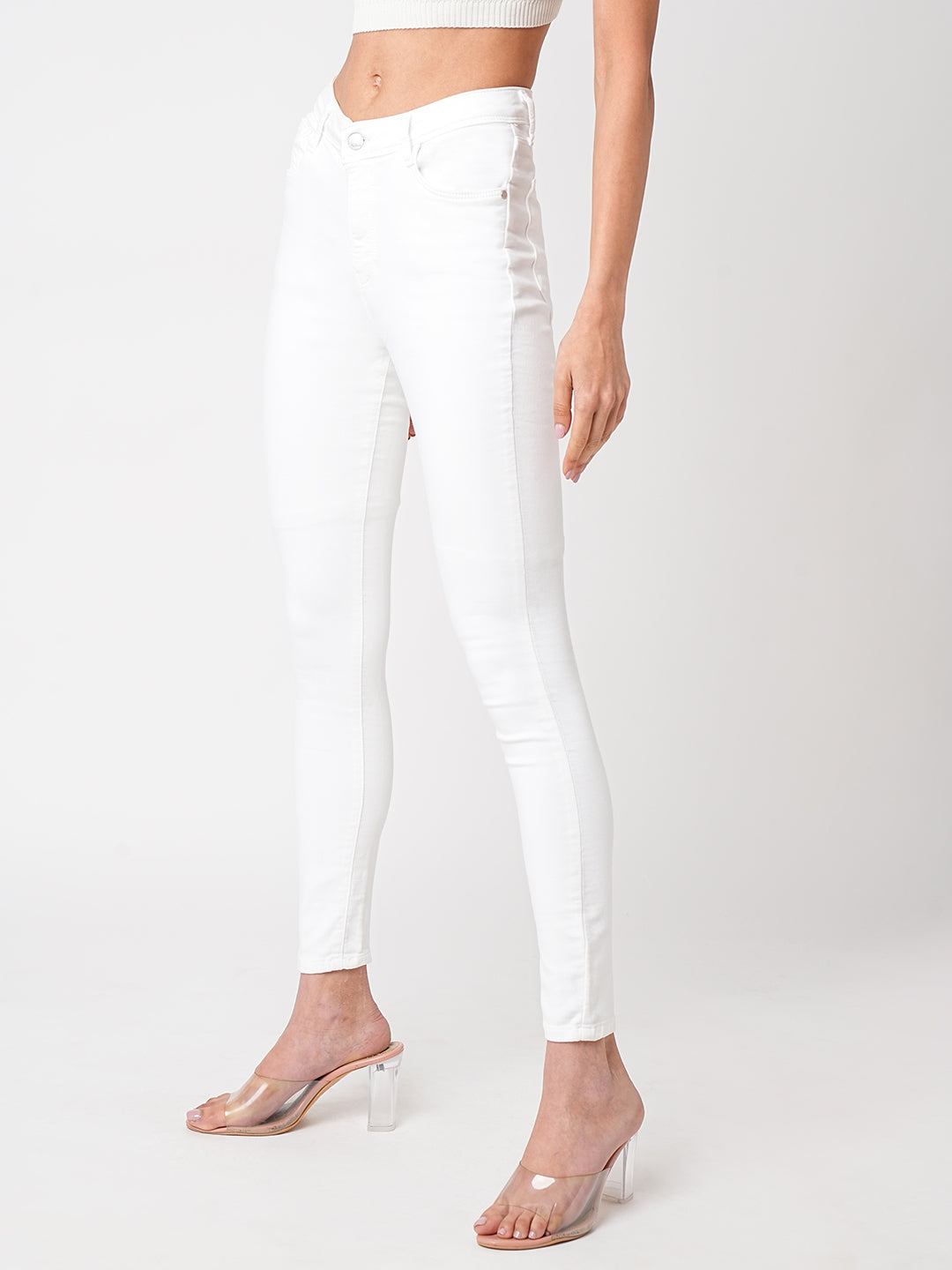 Women White High-Rise Skinny Jeans