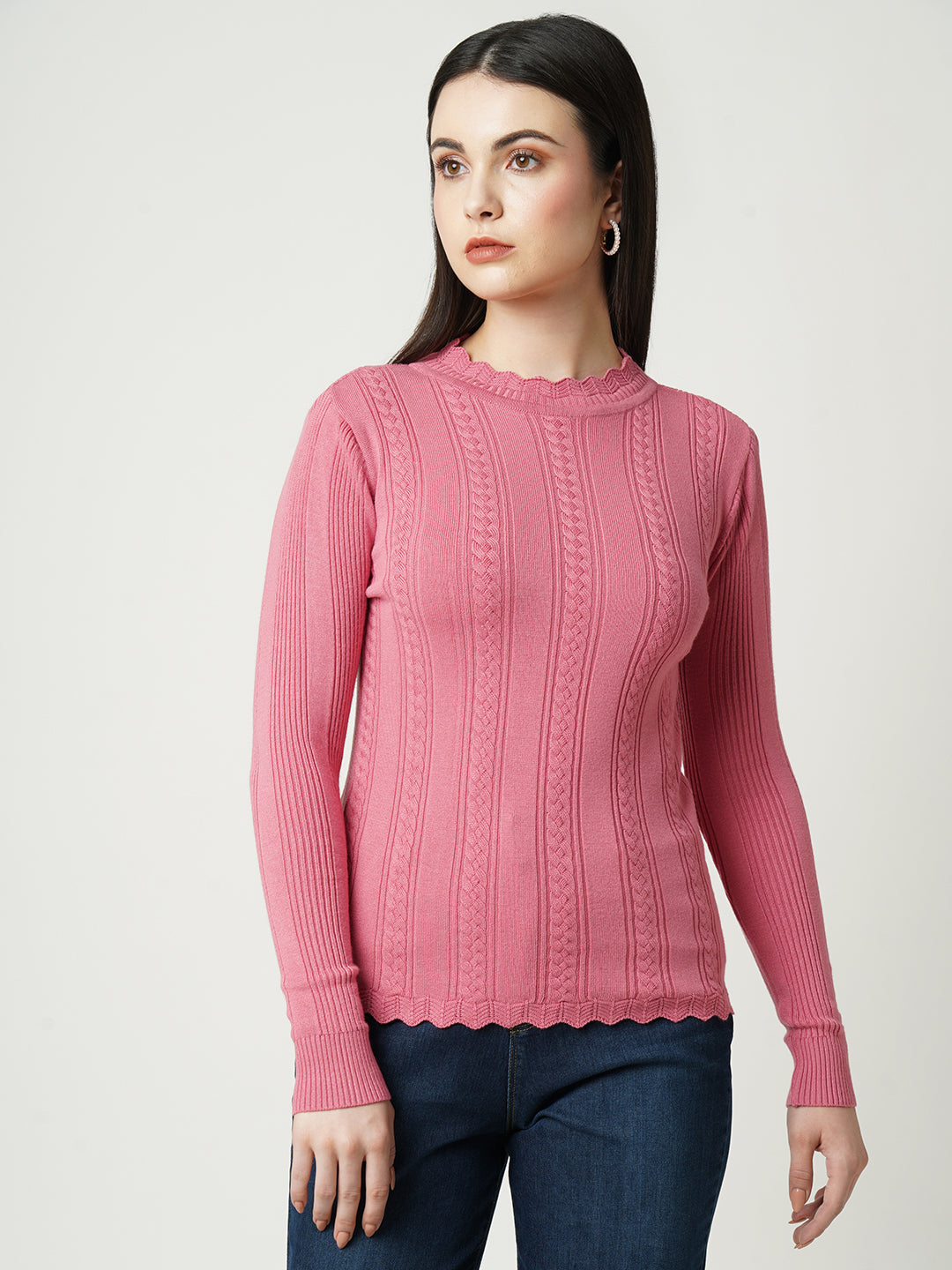 Women Blush Pink Sweaters