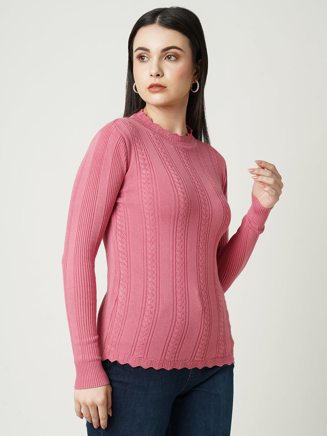 Women Blush Pink Sweaters