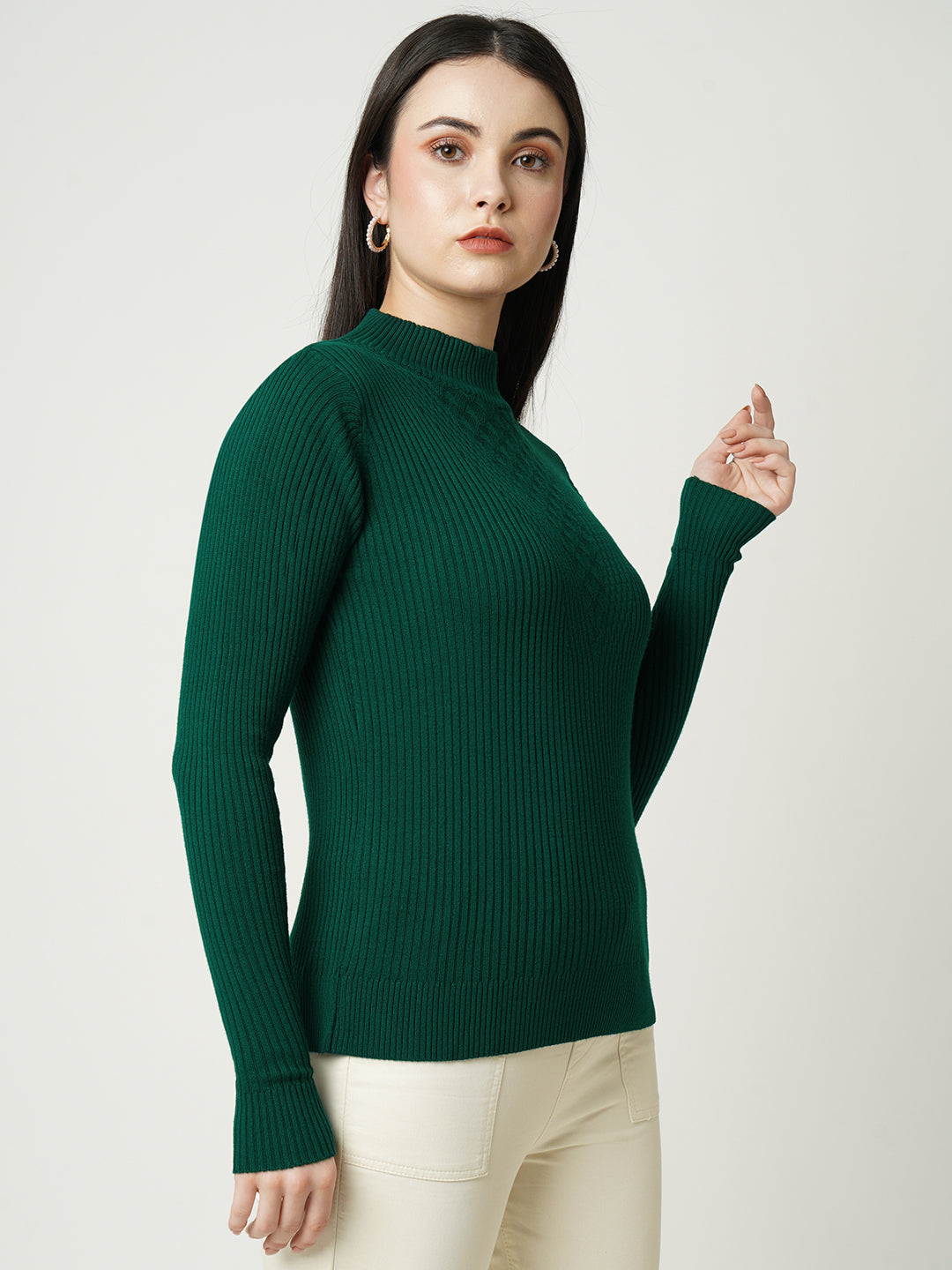 Women Emerald Green Sweaters