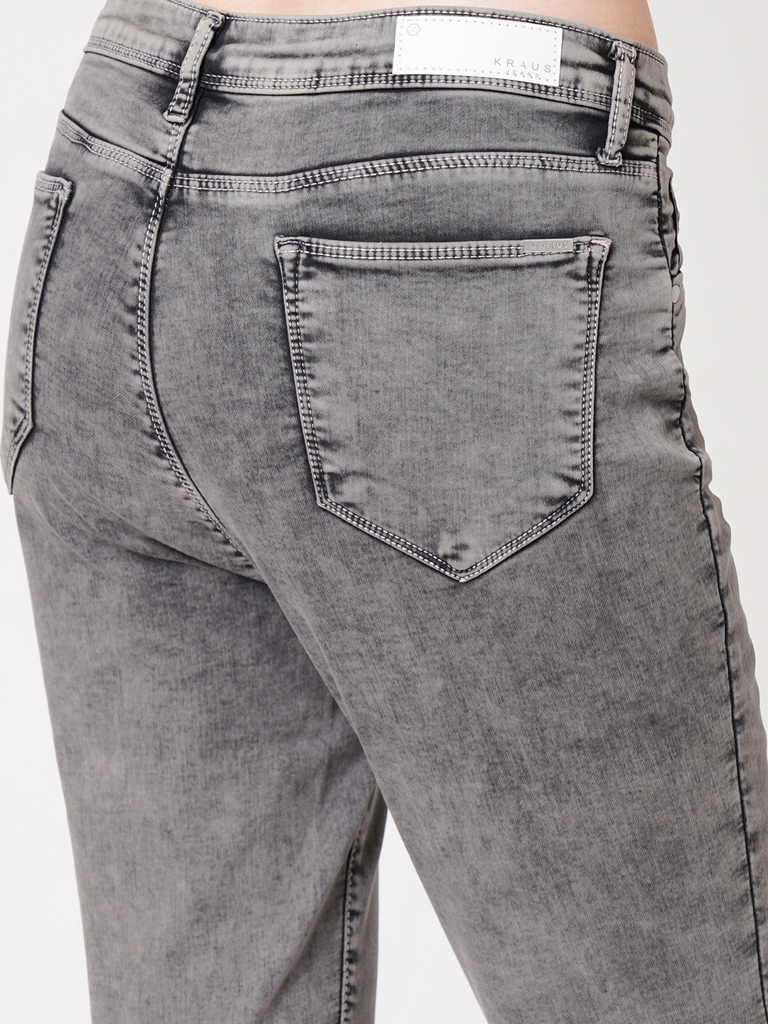 Women Grey High-Rise Skinny Jeans