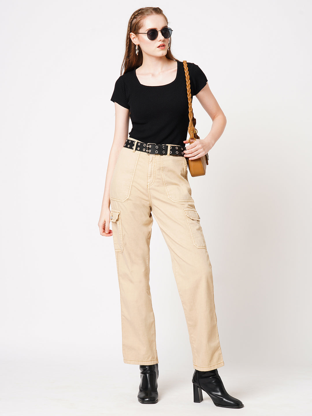 Women Black Flat Knit Top
