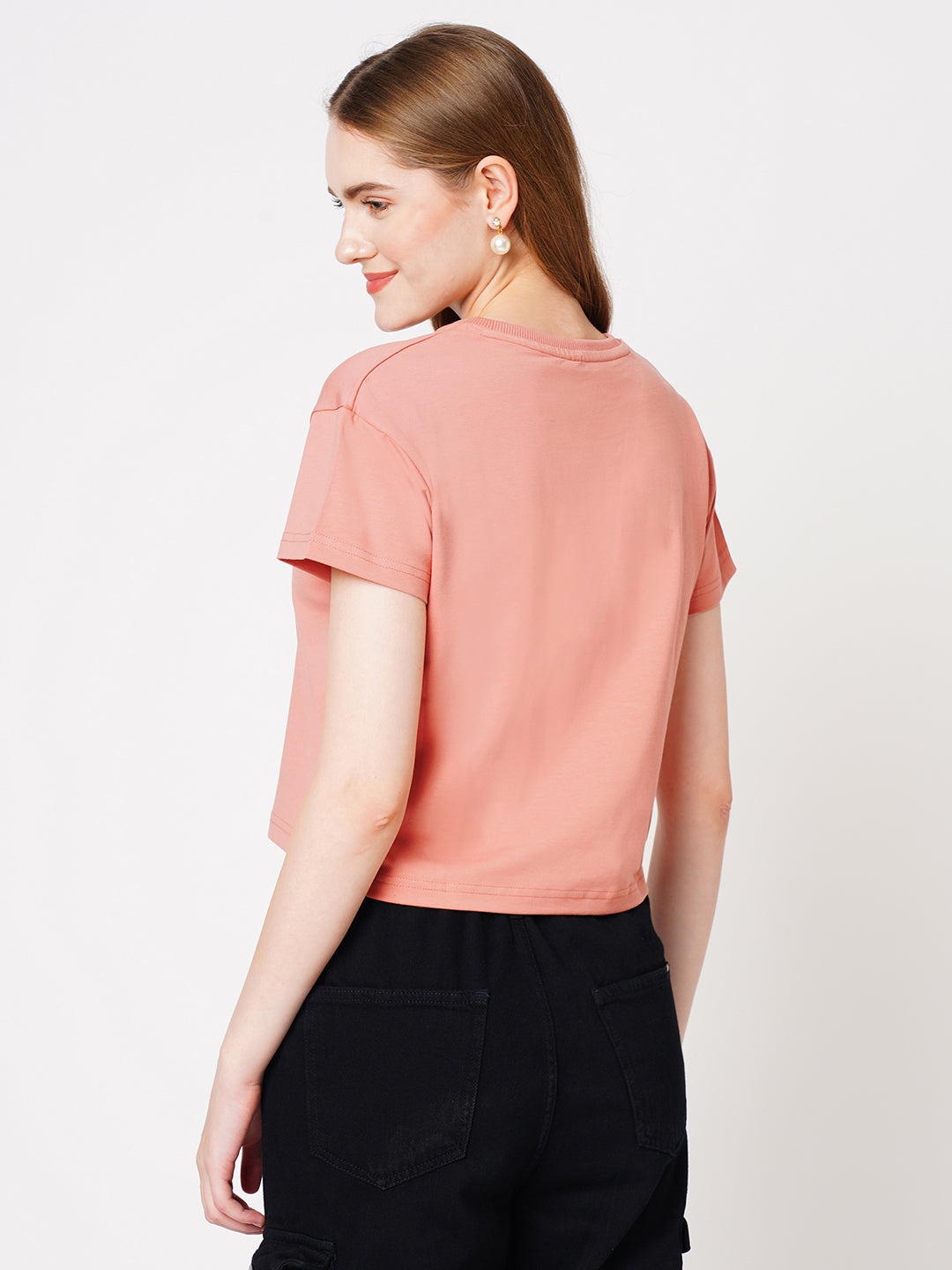 Women Typography Athleisure Slim Fit Crop Top