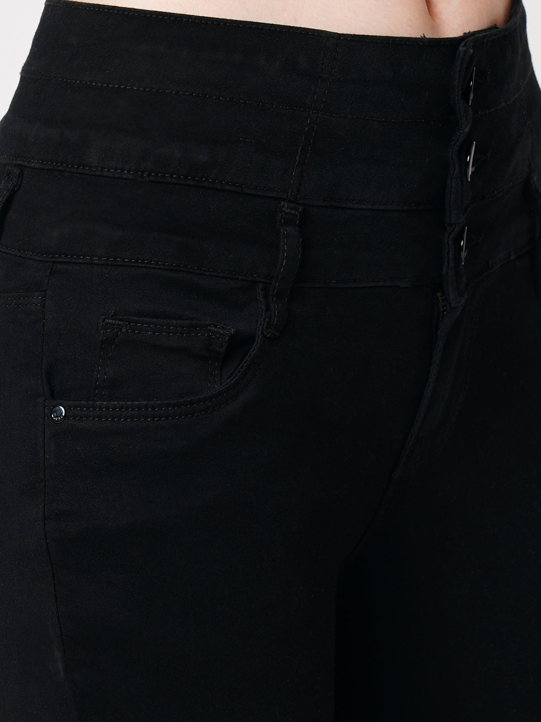 Women Black Super High-Rise Super Skinny Jeans