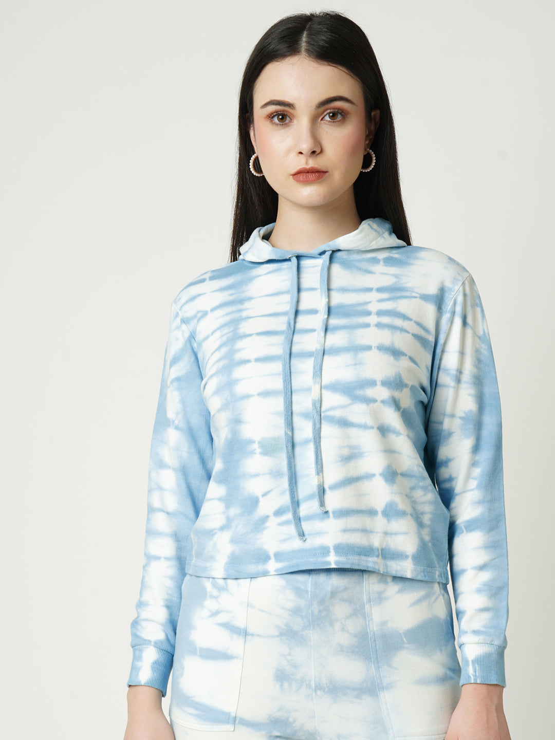 Women Sky Tie & Dyed Sweatshirt