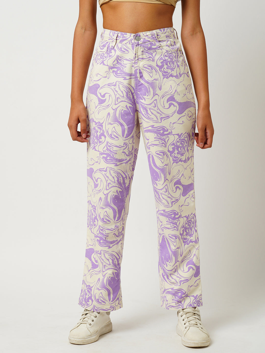 Women High-Rise Loose Straight Fit Jeans